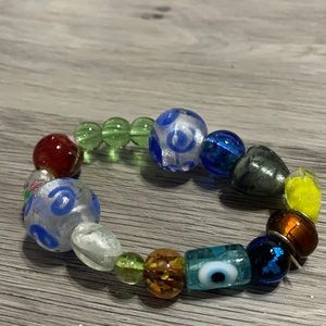 Handmade resin bracelet evil eye